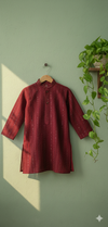 Maroon sequenced chicken kurta size 24