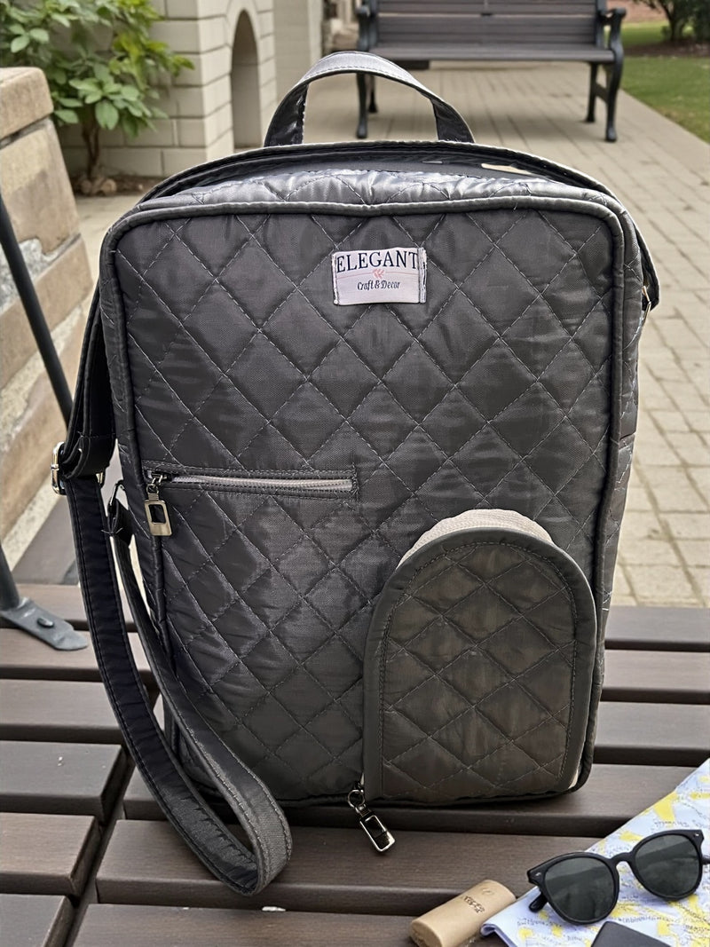 Charcoal Quilted Crossbody Bag, best for Ashara