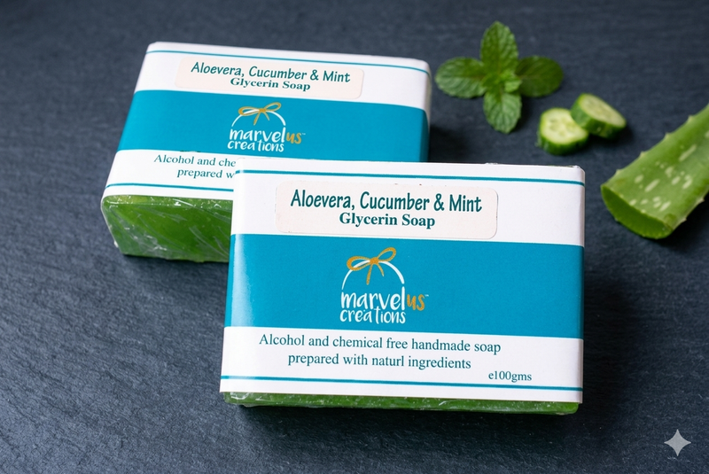 Cucumber Aloe Mint Handmade Soap