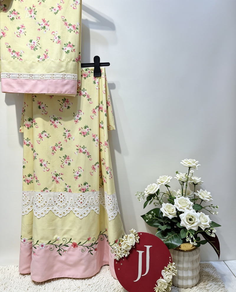 Yellow floral print Rida