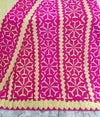 Yellow with hot pink