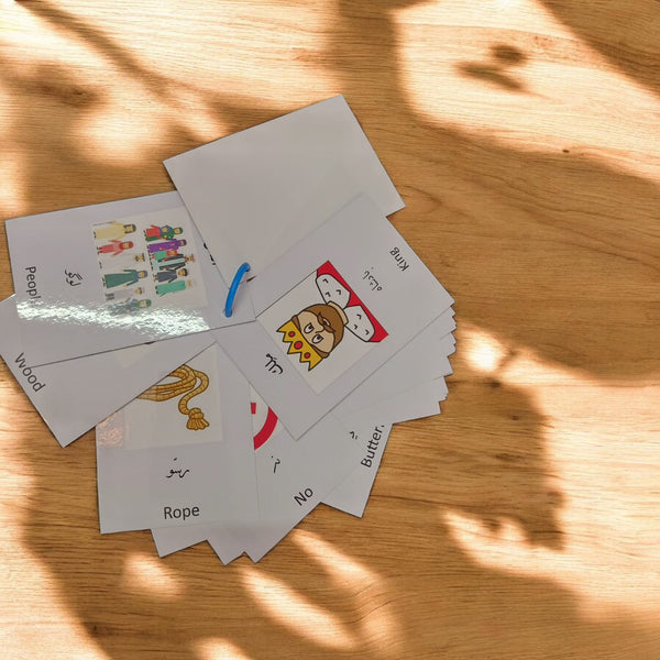 Kalemaat ul Quran trilingual flashcards (Arabi/LD/Eng)