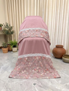 Floral net panel with sequence lace