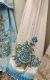 White and blue Handwork Rida