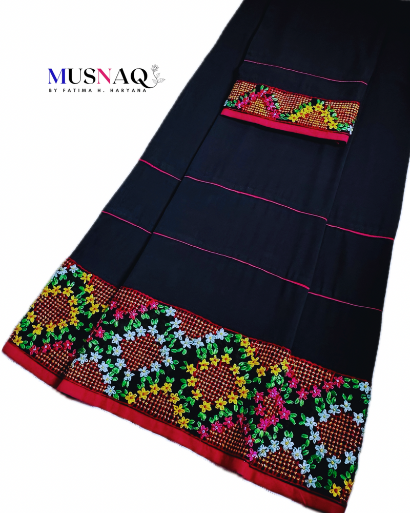 Ribbon work panel Rida on Deep Navy Shade