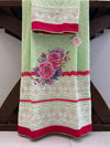 Green floral applique chicken rida