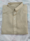 Golden festive kurta with embroidered horzintal stripes size 24