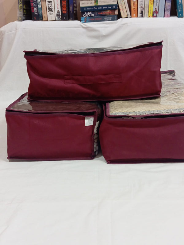 Maroon – 3 Piece Storage Set | Premium Finish
