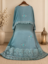 Korean Silk Ombré Two Tone Hand Embroidered Rida
