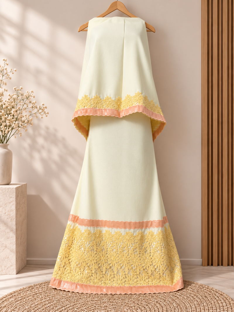 Lemon yellow lacework rida