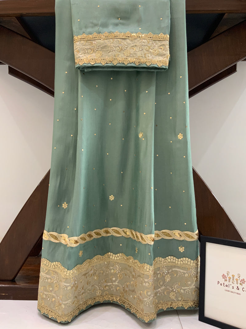 Green gold lava silk rida