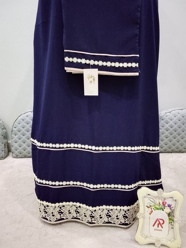 Dark blue abaya rida