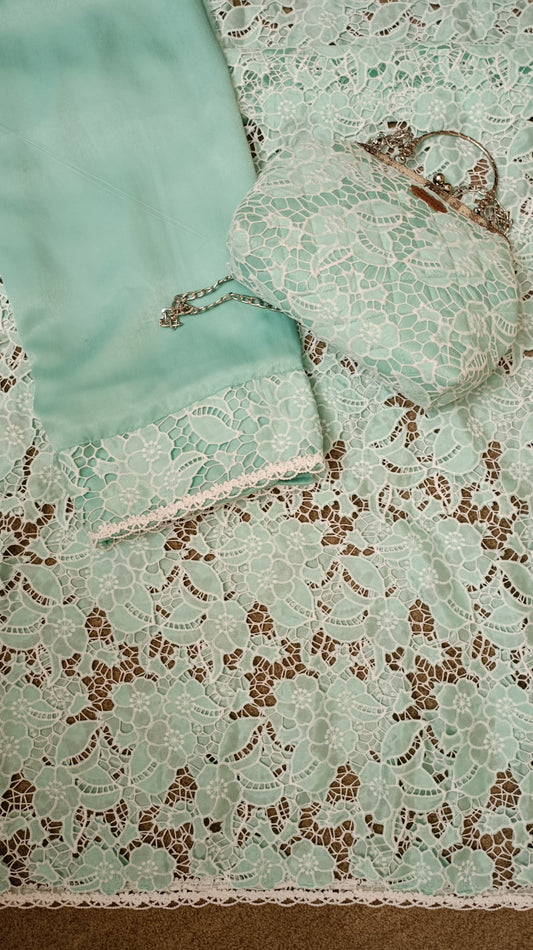 Mint green cutwork Rida