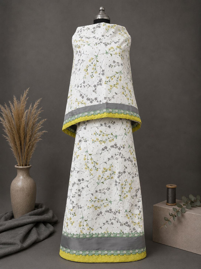 Chicken Material Floral Printed Semi Formal Rida Sale