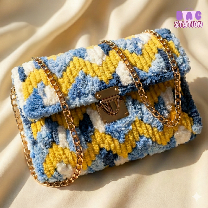 Bumble Blue (hand-stitched, crafting time 10-14 days)