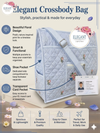 Elegant Crossbody Bag with shoe compartment and ITS/ Card pocket best for Ashara