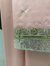 Peach cotton satin formal rida
