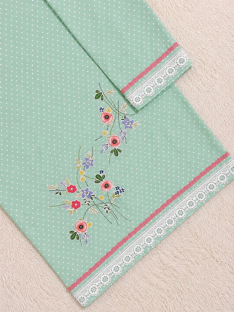 Mint Green Polka Dot Floral Rida