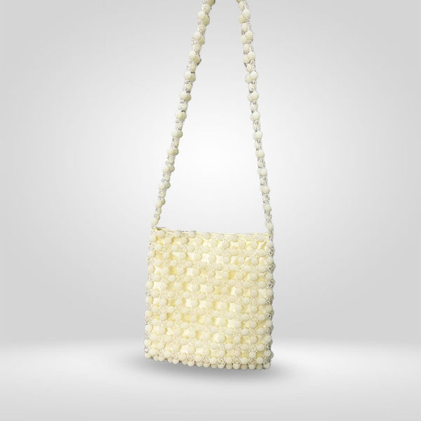 Beaded Long Handle Sling Bag