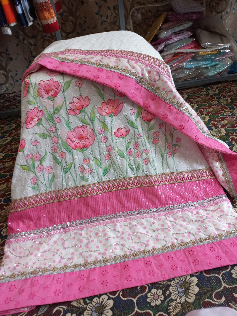 White Chicken Exclusive Rida Cum Jori – Pink Floral