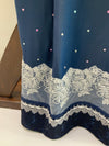 Navy blue silk formal wear rida