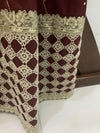Maroon gold handwork formal rida