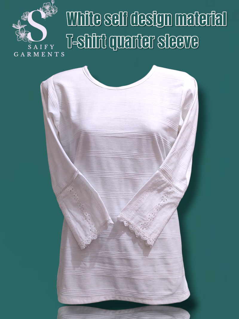 White chicken sleeve t-shirt