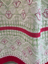 Green floral applique chicken rida