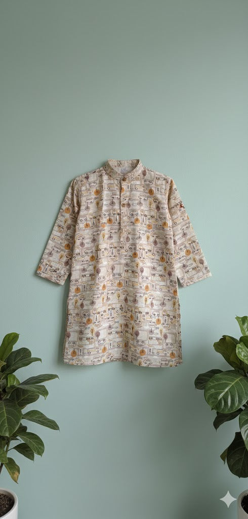 "On the road Vehicles" in light brown color size 20