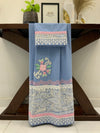 Blue pink floral bunch rida