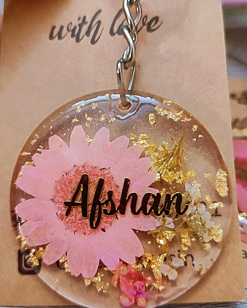 Dried Flower Resin keychains