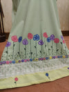 Light green Cheese Cotton Handpainted Rida
