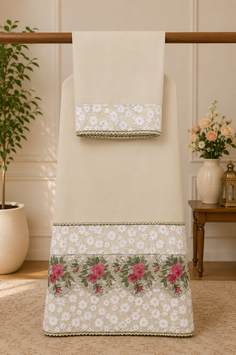 Beige Abaya Material Rida
