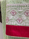 Green floral applique chicken rida