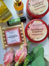 Sandalwood & Grapefruit Scrub, a luxurious 3-in-1 exfoliator for face, body & lips!