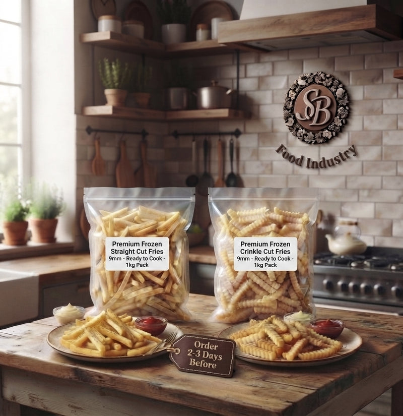 Frozen Straight Cut Fries & Frozen Crinkle Cut Fries