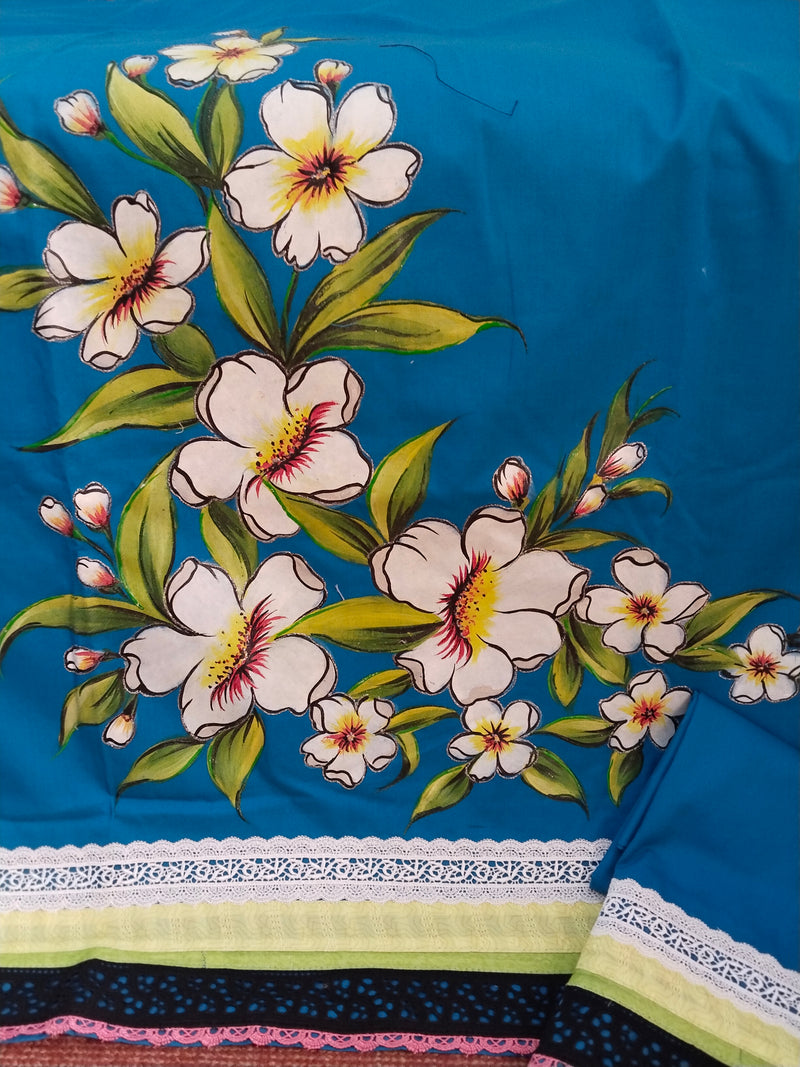 Sea blue Hand painted Rida Sale