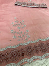 Elegant Rose pink Hand Embroidered Rida