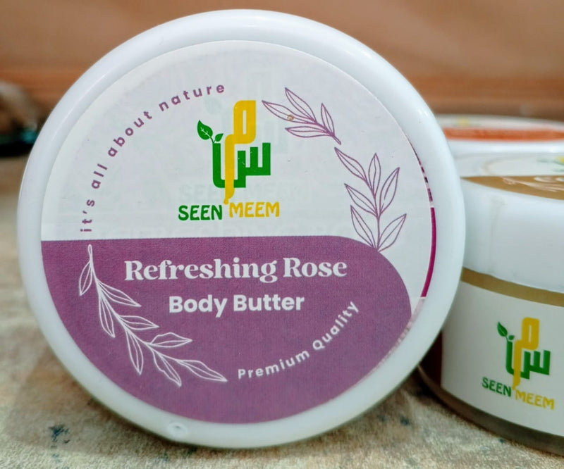 Refreshing rose body butter
